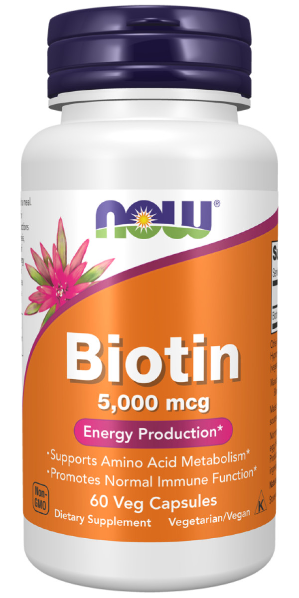 Now Biotin 5000 mcg 60 Cápsulas