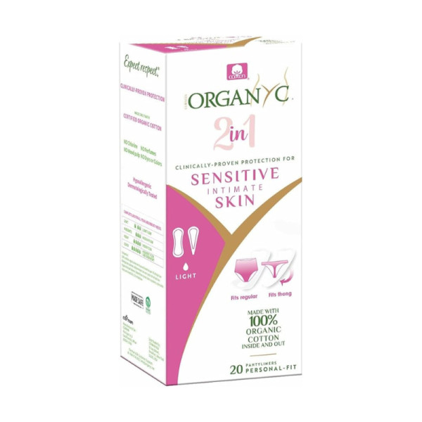 Organyc Penso Protetor Slips Tanga 2 em 1 (x20 unidades)