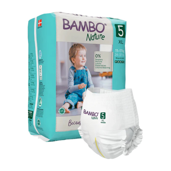 Bambo Nature Fralda Cueca _ Tam.5 -XL_12-18Kg (19 unidades)