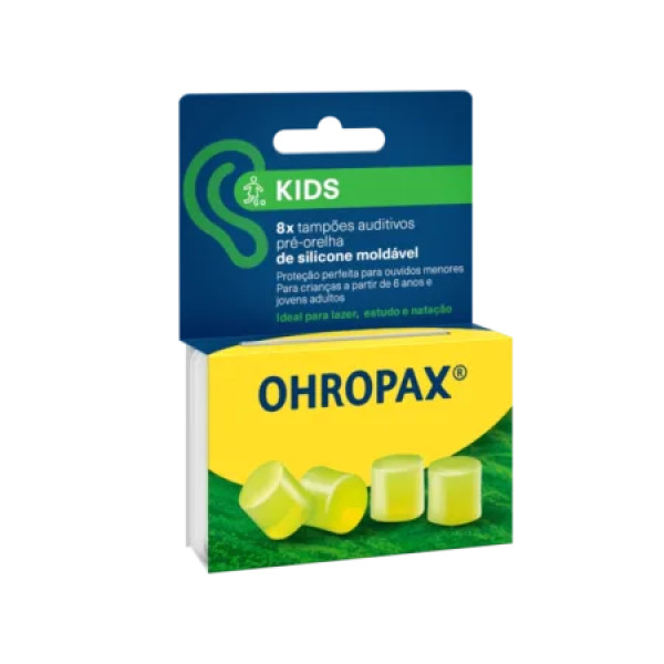 Ohropax Kids Tampões Auriculares Silicone Moldável X8