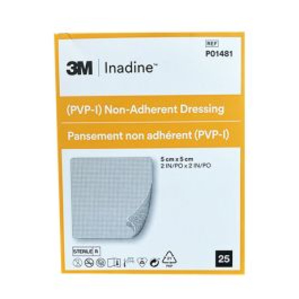 Inadine compressa Iodopovidona 5x5cm UNIDOSES