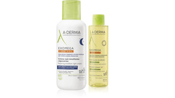 A-Derma Exomega Control Creme Noite - 400ml + Oferta Óleo Lavante - 200ml