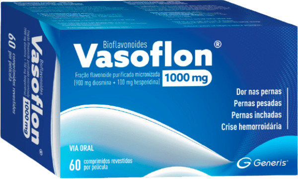 Vasoflon 1000 mg 60 Comprimidos Revestidos