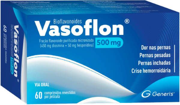 Vasoflon 500 mg 60 Comprimidos Revestidos