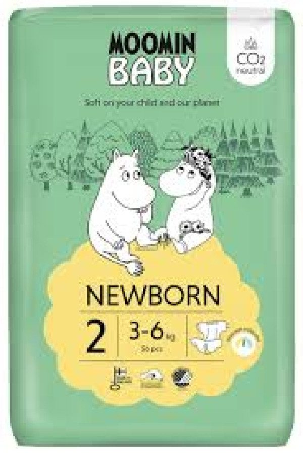 Moomin Baby Fralda T2 3-6Kg X56