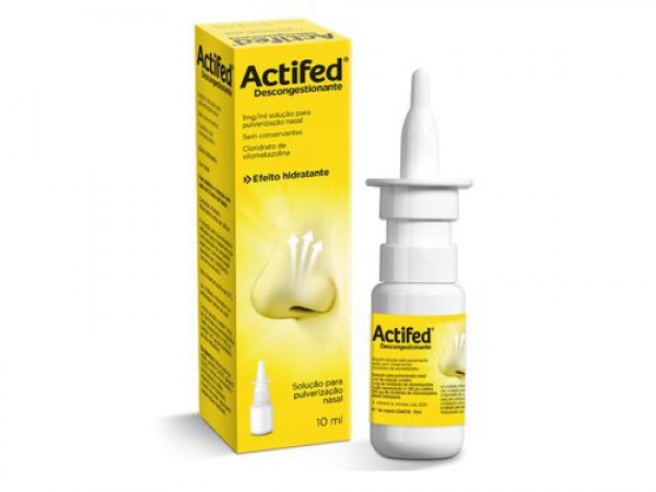 Actifed Descongestionante, 1 mg/ml solução pulverização nasal - 10ml