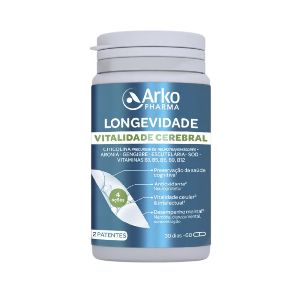 Arkopharma Longevidade Vitalidade Cerebral (60 capsulas)