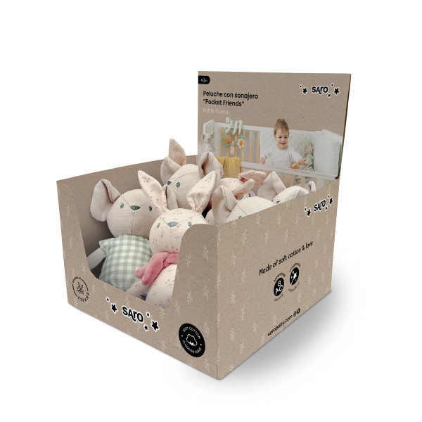 Saro Peluche Pocket Friends com Chocalho