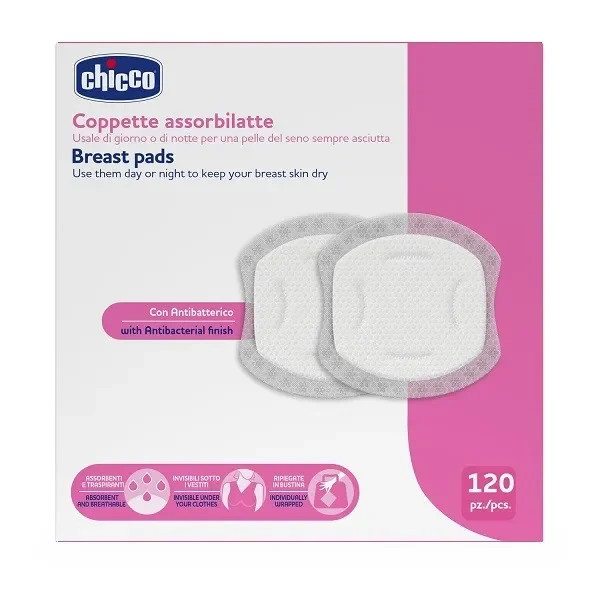 Chicco Discos Absorventes Antibacterianos (x120 unidades)