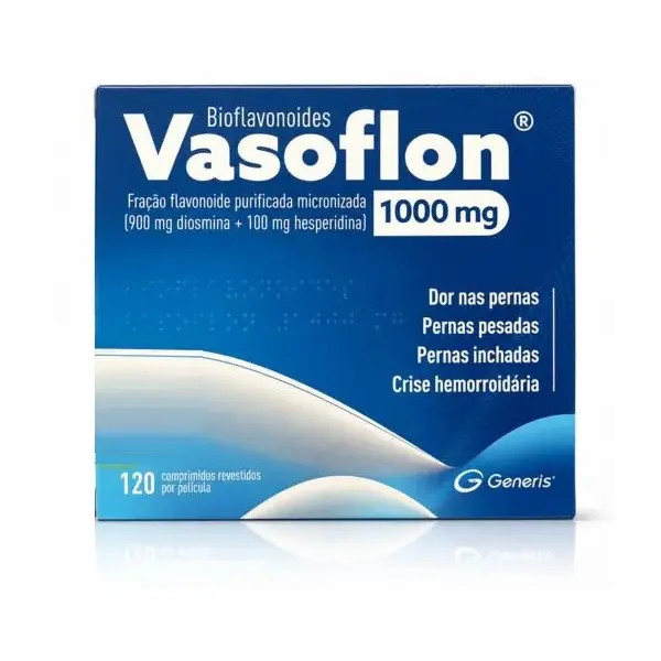 Bioflavonóides Vasoflon , 1000 Mg Blister 120 Unidades  Comprimido Revestido por Pelicula