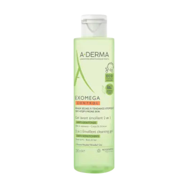 A-Derma Exomega Control Gel Corpo/Cabelo - 200ml