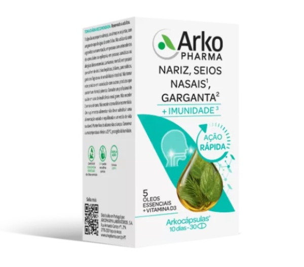 Arkocápsulas Nariz Seios Nasais Garganta Cápsulas x30