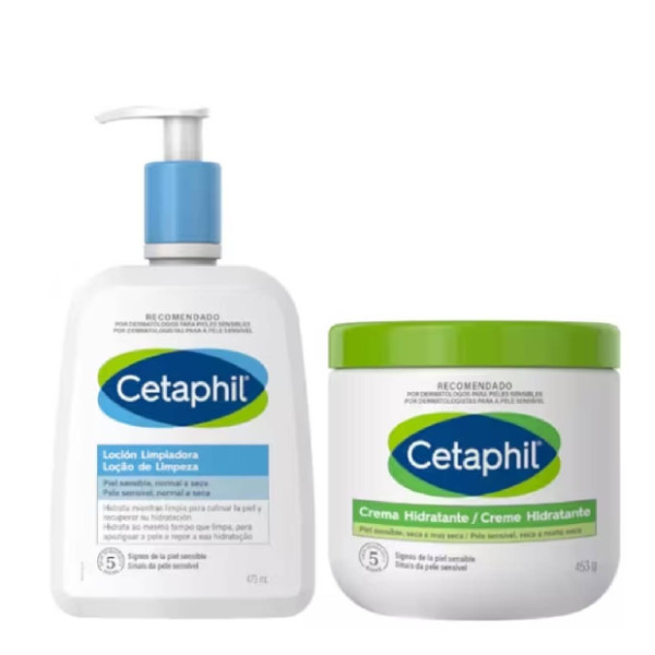 Cetaphil Creme Hidratante - 450g + Oferta Loção Limpeza - 236ml