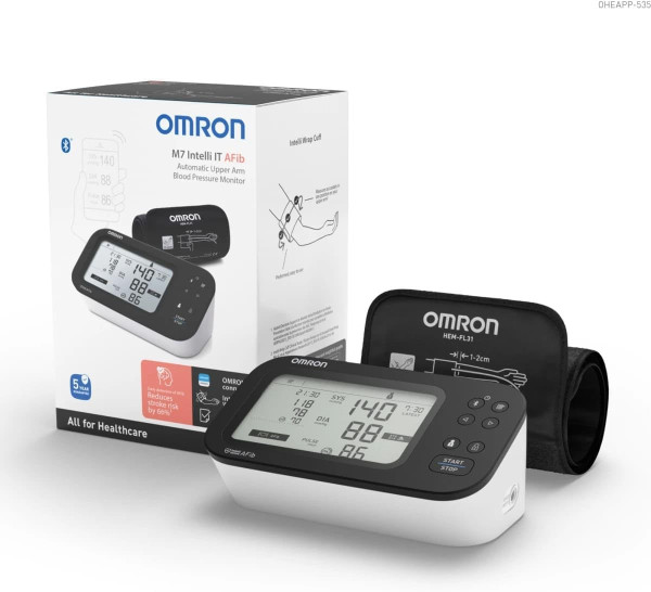 Omron Medidor de Pressão Arterial Digital M7 Intelli IT AFib Braço