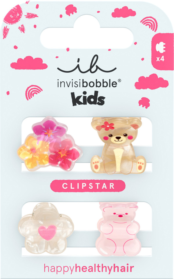 Invisibobble Kids Clipstar Mola Bearly Bloomed x4