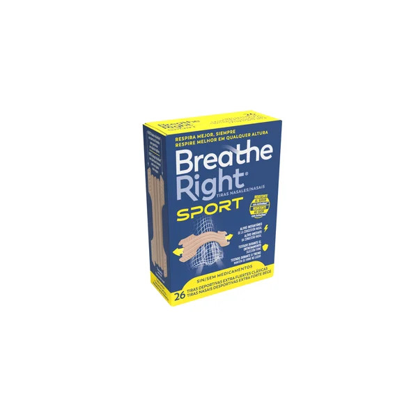 Breathe Right Sport Tiras Nasais Bege Tamanho Único X26