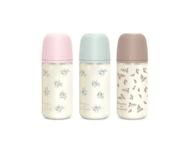 Suavinex Poetry Biberão de Vidro Tetina fisiológica 240Ml 3M+