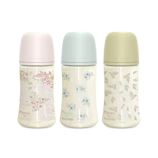 SSuavinex Poetry Biberão Poliamida Tetina Fisiológica _ M _ 270ml _ 3M+