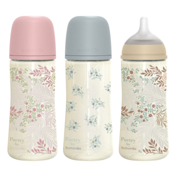 Suavinex Poetry Biberão Poliamida Tetina Fisiológica _ L _ 360ml _ 6M+