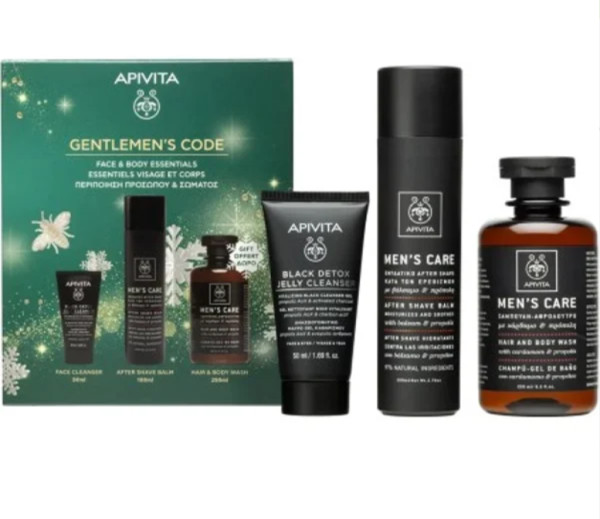 Apivita Homem Gel Limpeza+After Shave+Oferta Champô-Gel