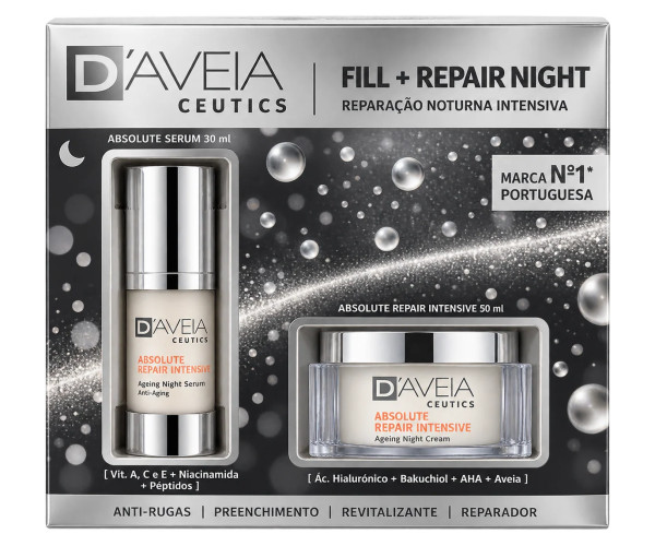 D' Aveia Ceutics Coffret Fill+Repair Night serum e creme