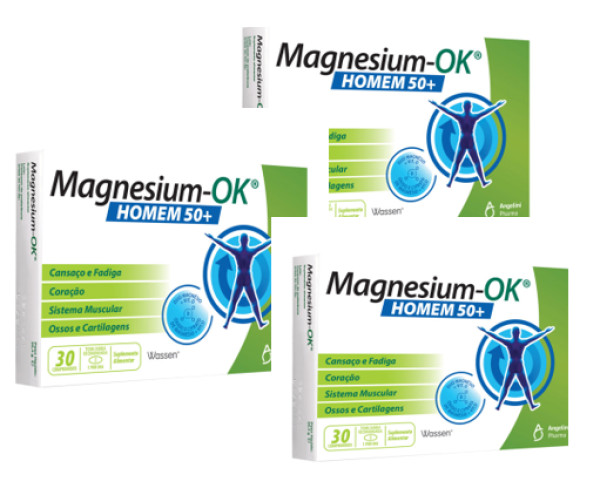 Magnesium-OK Homem 50+ Comp (30X3) Preço Especial