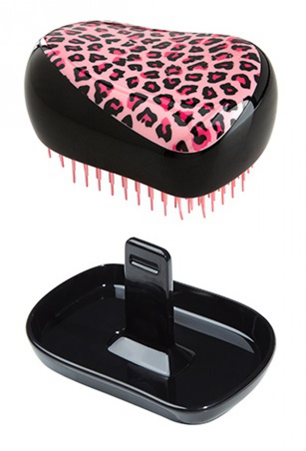 Tangle Teezer  Escova Cabelo_ Compact_ Leopardo Rosa