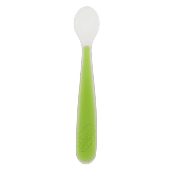 Chicco Cuchara de Silicona_ Verde_ 6m+