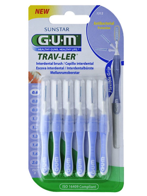 Gum Trav-Ler Escovilhão 1312 cilíndrico Portátil U-Micro (x6 unidades)