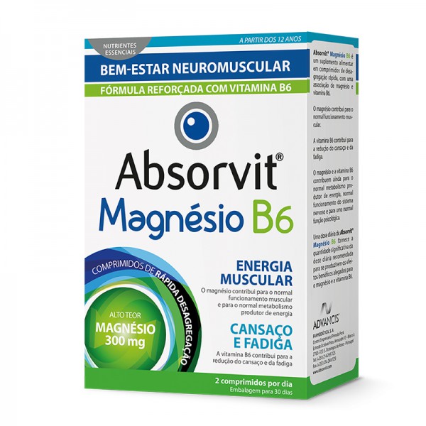 Absorvit Magnesio B6 (x60 comprimidos) = Absorvit Magnesio B6 (x60 comprimidos)