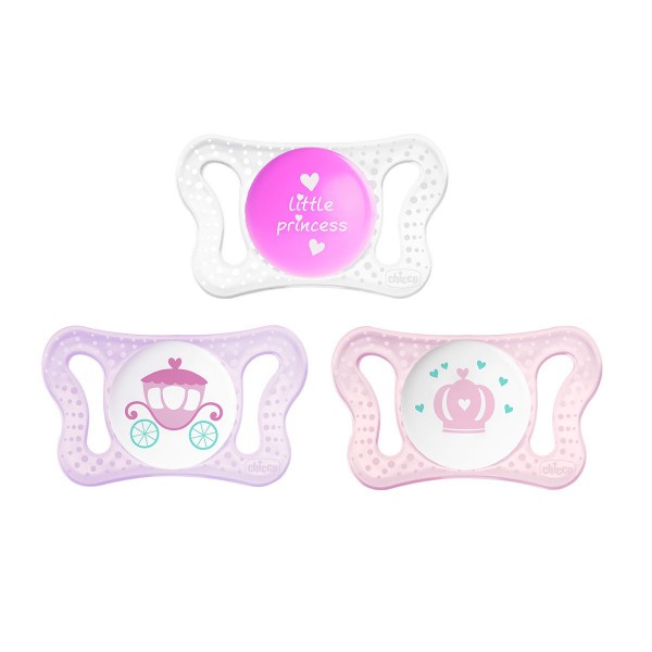 Chicco Chupete Physio Micro Silicona Rosa_ 0-2 meses (x2 unidades)