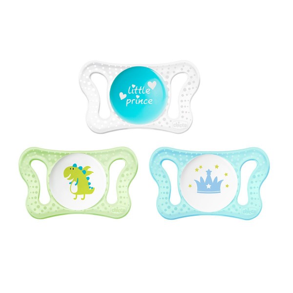 Chicco Chupete Physio Micro Silicone_Azul_ 0-2meses (x2 chupetes)