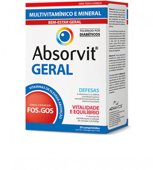 Absorvit Geral Comprimidos (x30 unidades)
