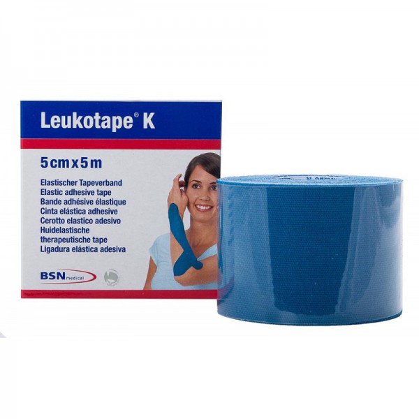 Leukotape K Ligadura Elástica Adhesiva - 5x5cm (Azul Claro)