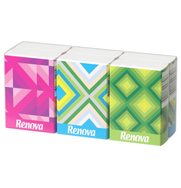 Renova Lenços Brancos Compact_ 4 folhas (x6 unidades)