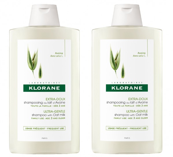 Klorane Capilar Champú Leche Avena - 400ml (Duo)