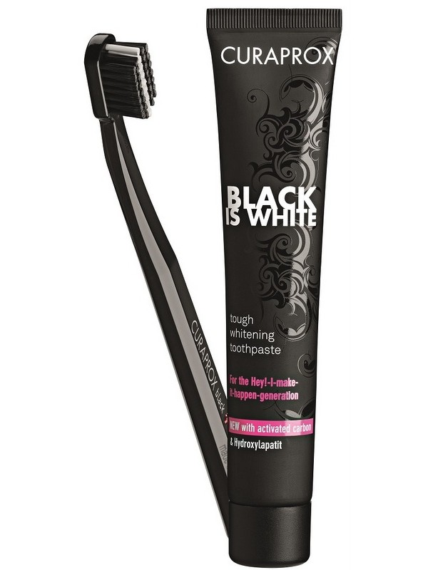 Curaprox B&W Kit Pasta Dentífrica Branqueadora - 90ml + Escova