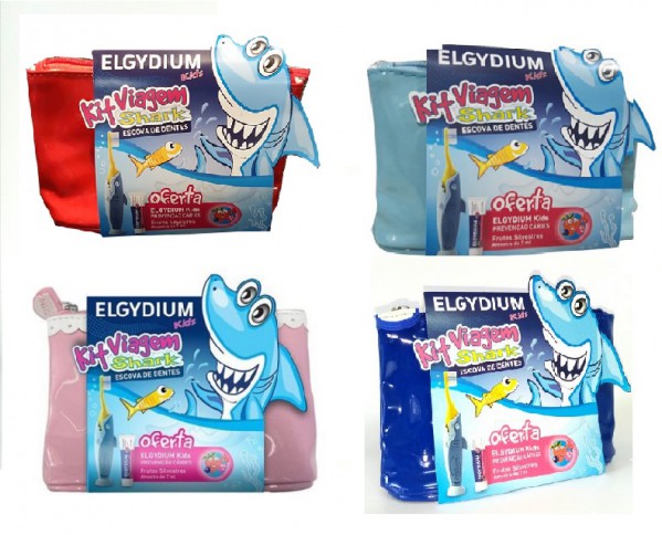 Elgydium Escova Kids Shark + Oferta Pasta Frutos silvestres - 7ml