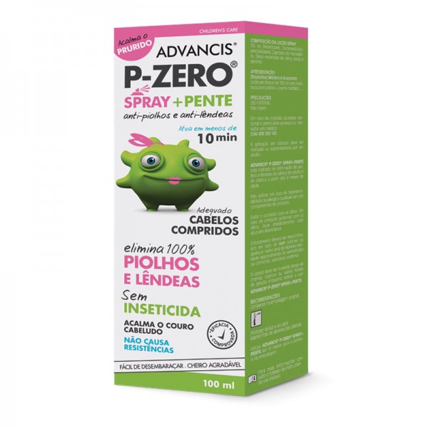 Advancis P Zero Spray Piojos - 100ml + Peine