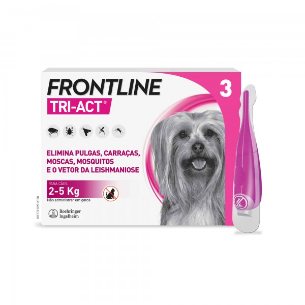 Frontline Tri-Act XS Solución Perro_2-5kg - 0,5ml (x3 unidades)