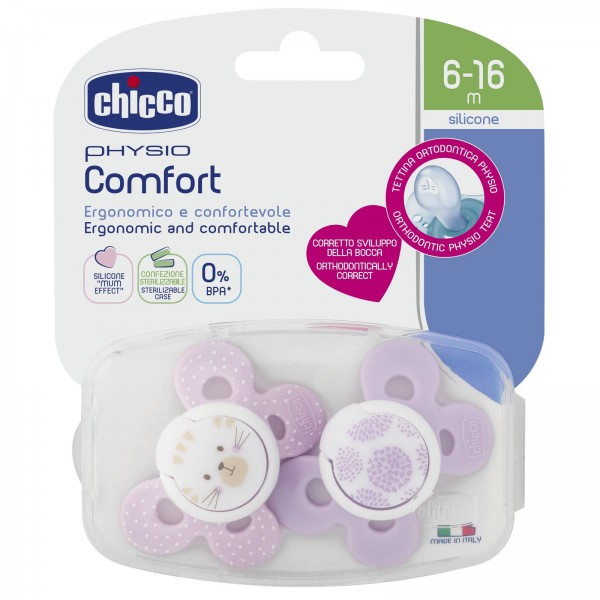 Chicco Chupeta Physio Comfort Girl_6-16 meses" 

"Chicco Chupete Physio Comfort Girl_6-16 meses