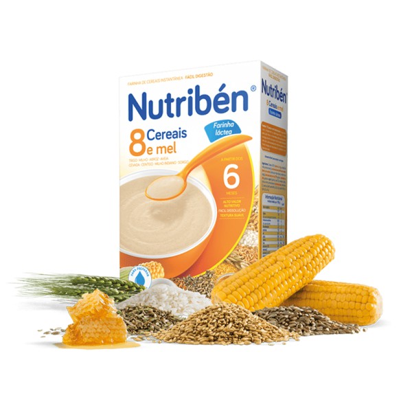 Nutribén Harinas_8 Cereales & Miel (Láctea) - 300g (x2 unidades)