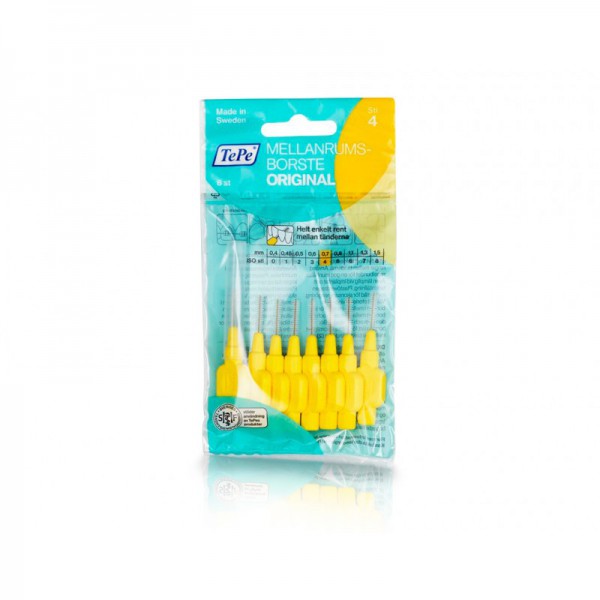 Tepe Original Escovilhão Interdentário 0,7mm Amarelo  (x6unidades)