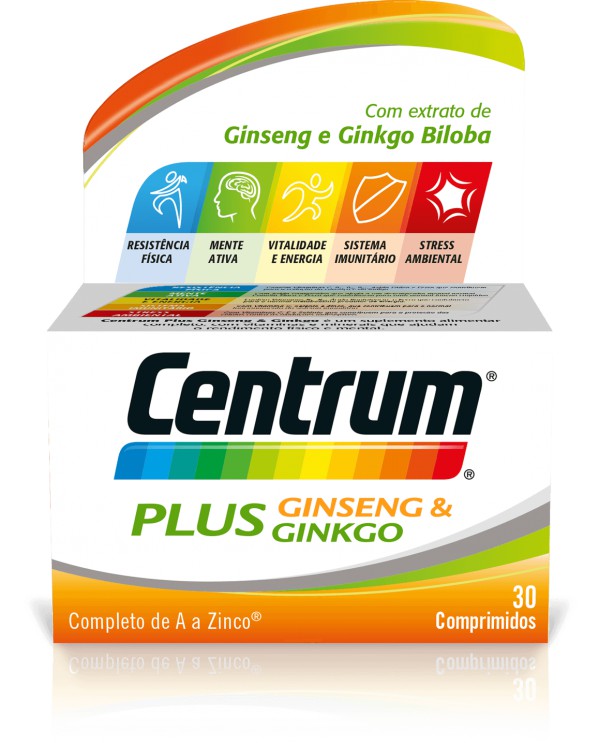 Centrum Plus Ginseng Ginkgo Comprimidos (x30 unidades)