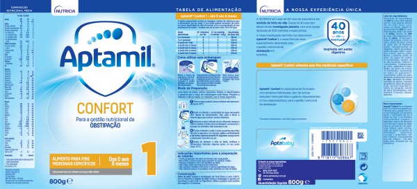 Aptamil Confort 1 Leite Lactente - 800g