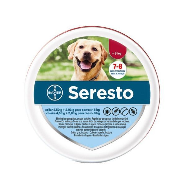 Seresto Coleira 4,50g+2,03g Cão > 8kg