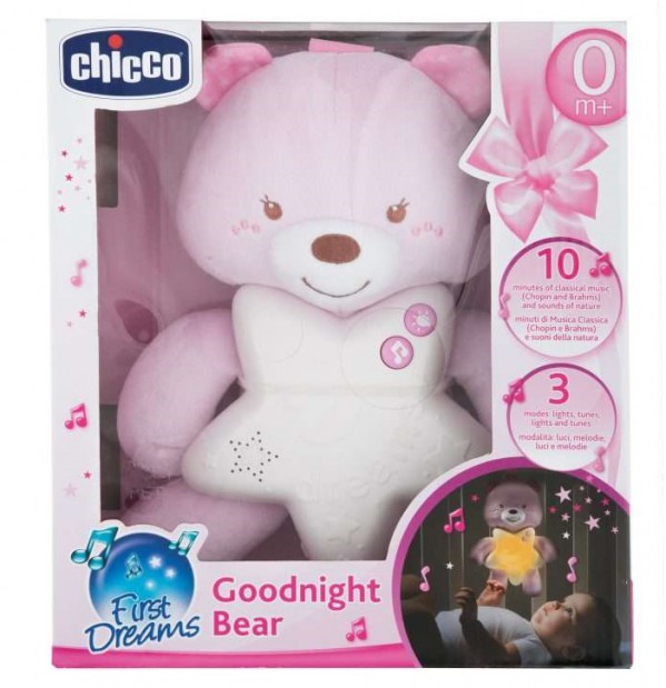 Chicco Painel Urso Boa Noite Rosa