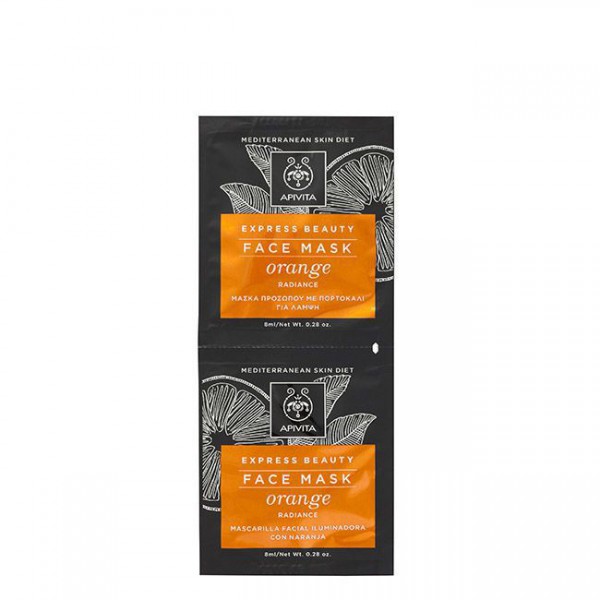 Apivita Express Beauty Máscara Iluminadora Laranja - 8ml (x2 unidades)