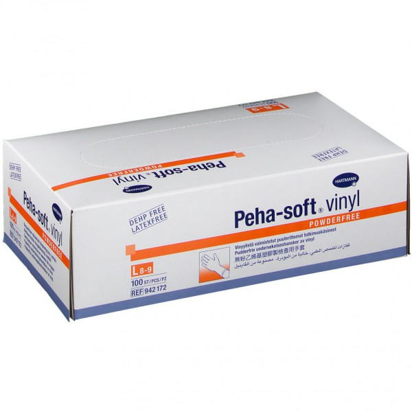 Peha Soft Guante Vinyl_Tamaño L_ Sin Polvo (x100 unidades)